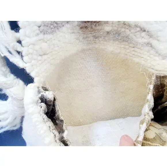 Vintage Handwoven Wool Fringe Purse Boho Artisan Bag - Picture 9 of 12